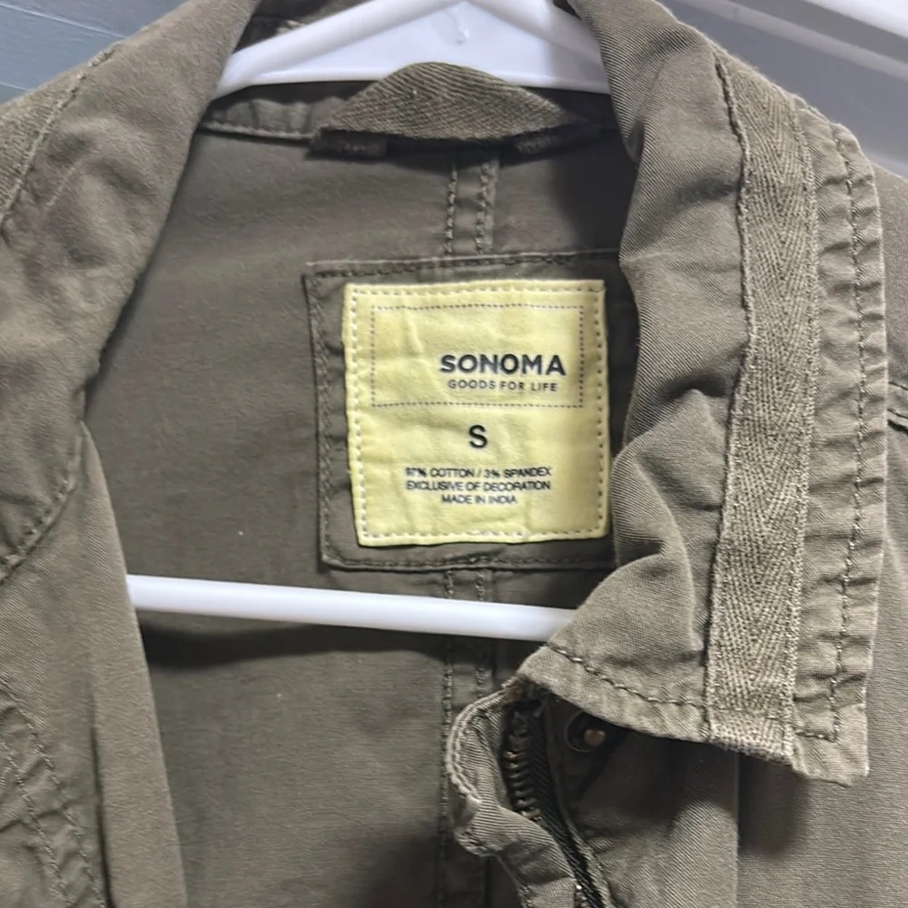Olive Green Military Jacket - Picture 2 of 4